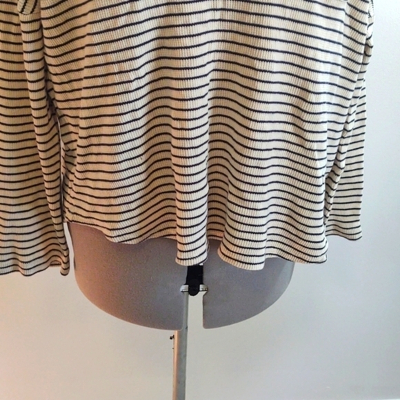 Madewell Waffle Knit Pajama Top in Stripe Sz XL - Picture 3 of 9